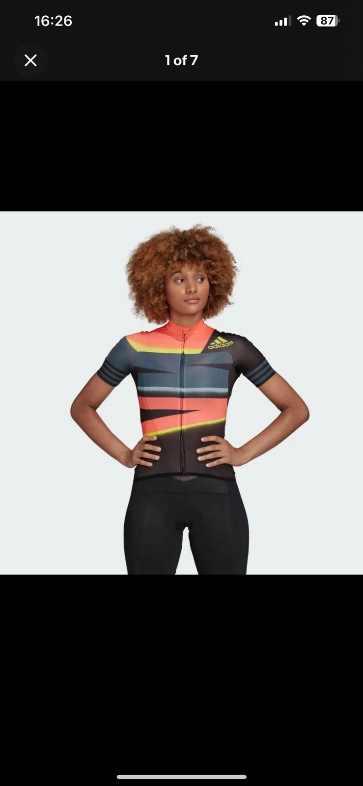 Adidas Women's Adistar Cycling Jersey FJ6600 Biking Shirt Top Women Size M New
