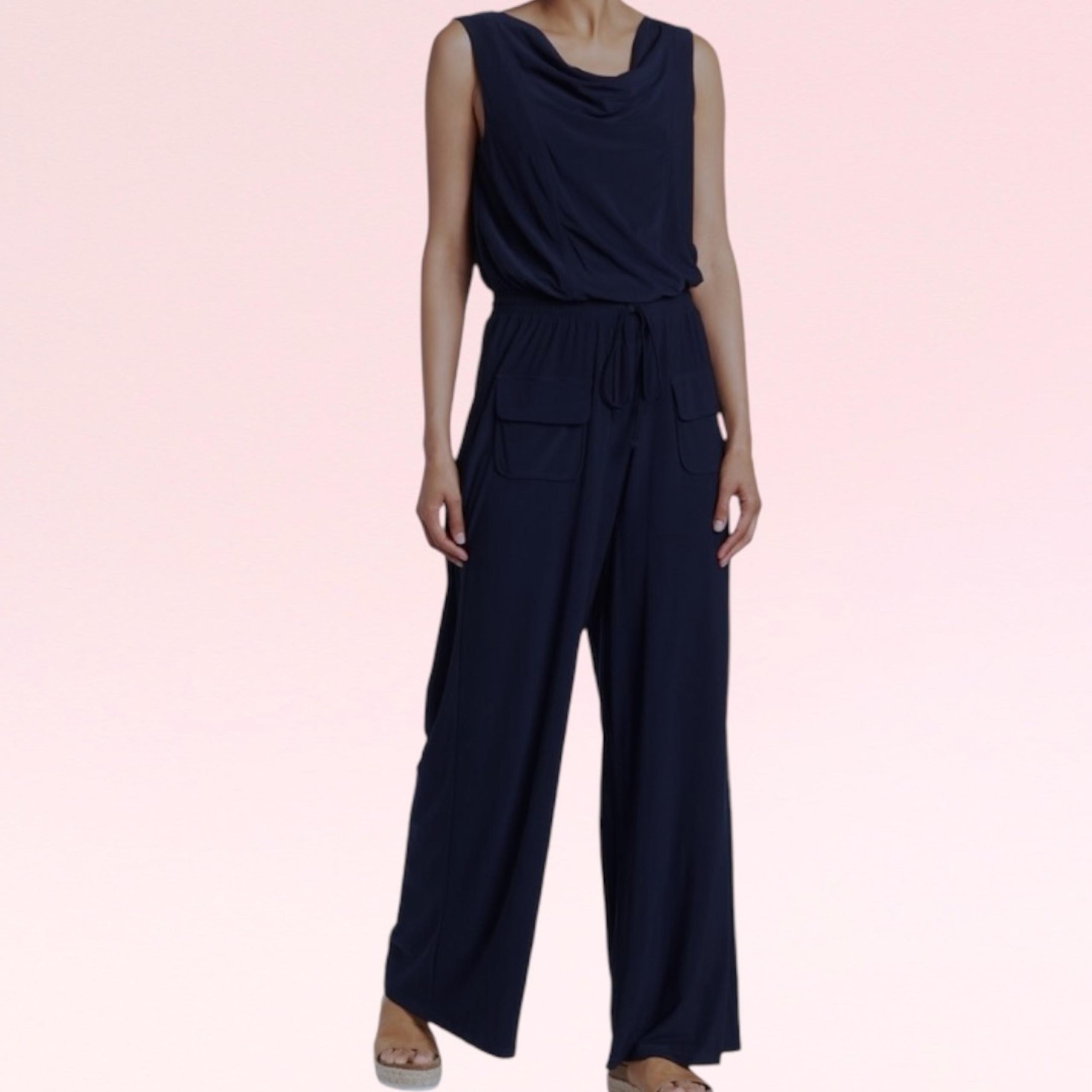 Women’s Emma & Michele Medium Navy Blue Jumpsuit