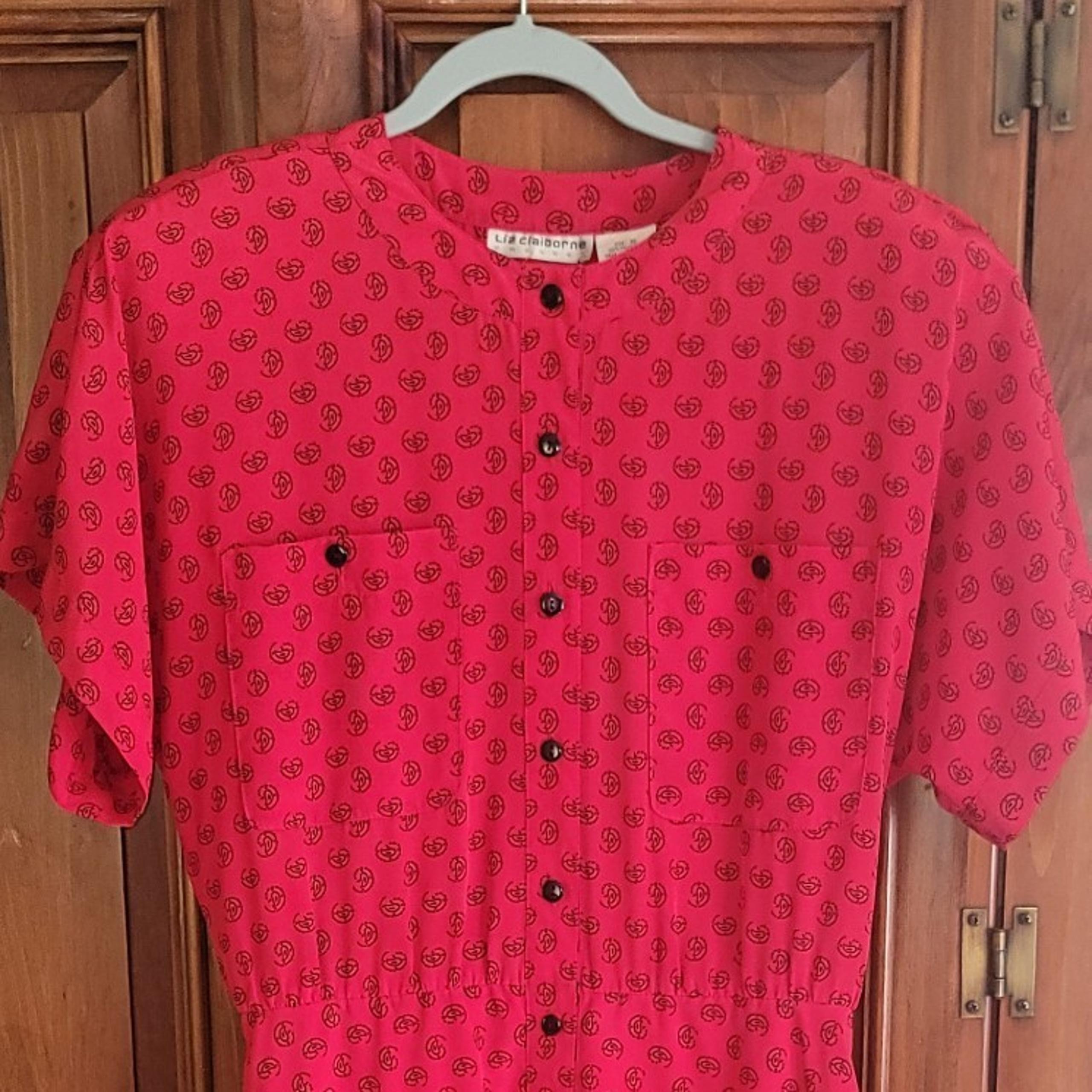 Vintage 80s Liz Claiborne Shirt Dress