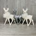 Inscha Deko Handwerk Germany white / silver Holiday Deer Glitter with 9” Rare