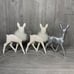 Inscha Deko Handwerk Germany white / silver Holiday Deer Glitter with 9” Rare