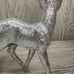 Inscha Deko Handwerk Germany white / silver Holiday Deer Glitter with 9” Rare