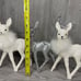 Inscha Deko Handwerk Germany white / silver Holiday Deer Glitter with 9” Rare