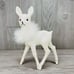 Inscha Deko Handwerk Germany white / silver Holiday Deer Glitter with 9” Rare