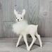 Inscha Deko Handwerk Germany white / silver Holiday Deer Glitter with 9” Rare