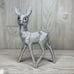 Inscha Deko Handwerk Germany white / silver Holiday Deer Glitter with 9” Rare
