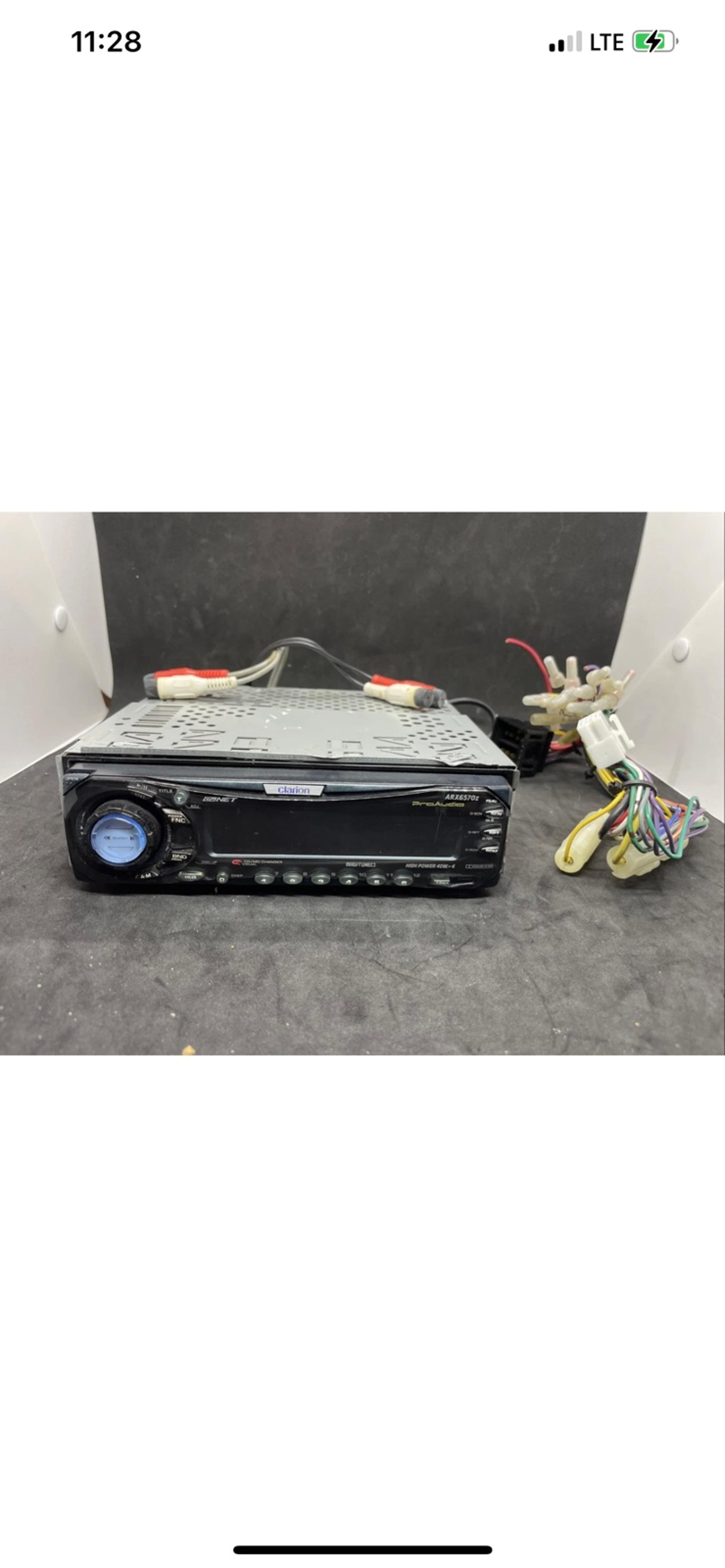 Vintage Clarion ARX6570z ProAudio Cassette Car Radio, Detachable Face