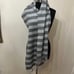 CANALI Wool Angora 76”x 11” Gray Striped Scarf Unisex Made in Italy