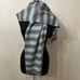 CANALI Wool Angora 76”x 11” Gray Striped Scarf Unisex Made in Italy