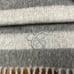 CANALI Wool Angora 76”x 11” Gray Striped Scarf Unisex Made in Italy