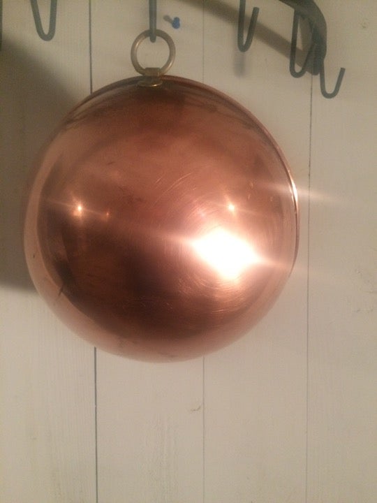 Solid copper bowl