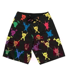 Vintage Stussy Futura Destiny Collection Colorful Skull Swim Board Shorts Sz 32