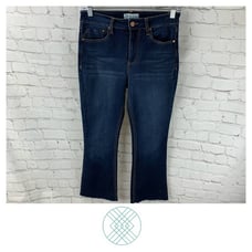 Tinsel High Waist Cropped Flare Jeans
