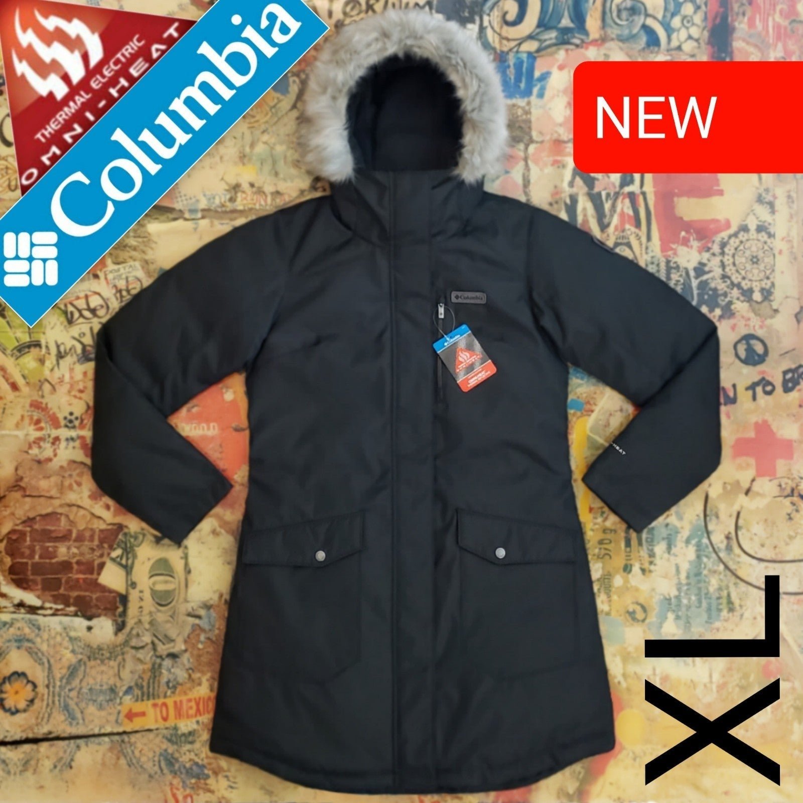 $230 New Columbia Suttle Mountain Omni-Heat Long Insulated Jacket / Parka! XL