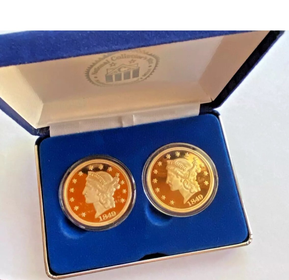 National Collector's Mint NMC 1849 US 20 Replica Coin Set Double Eagle in Box