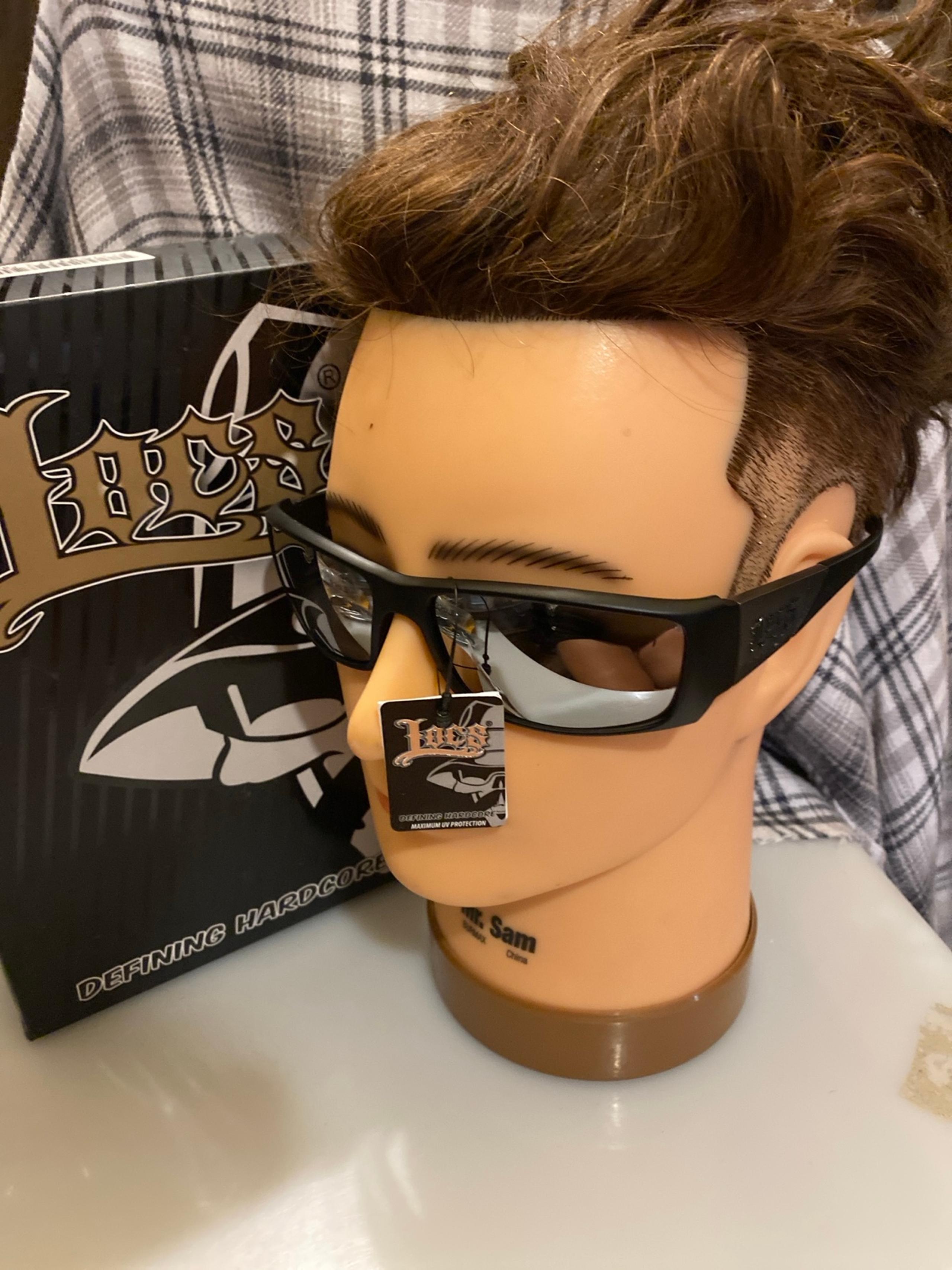 Mens Locs Black Grey Sunglasses Shades Chicano Cholo NWT