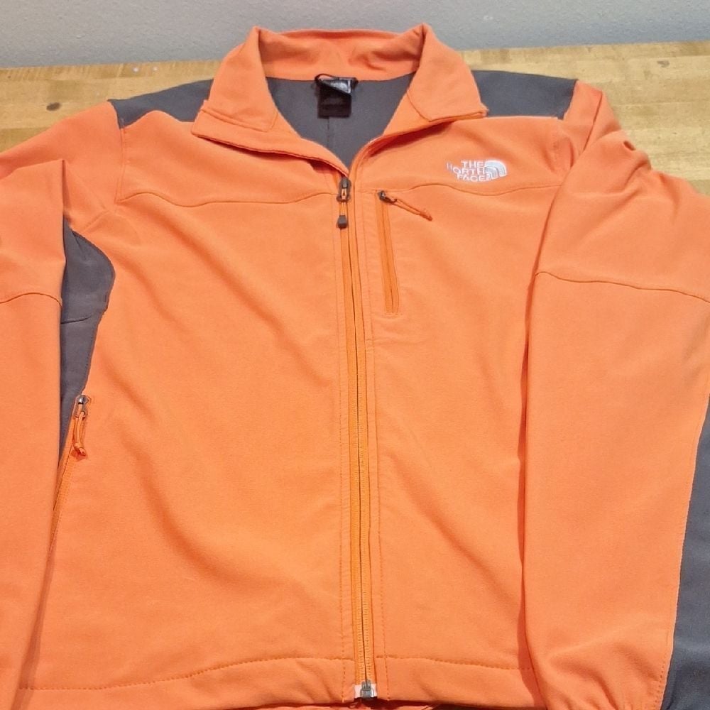 The North Face Men's Orange Gray Lightweight Layering Jacket Mens Large