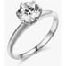 14k White Gold SOLID Wedding Engagement Ring | Ring Real Gold Wedding | CZ |