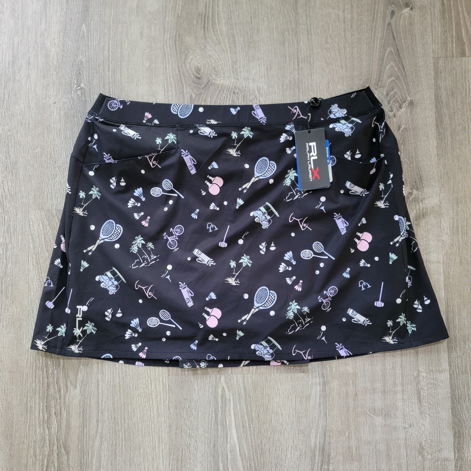 BRAND NEW Ralph Lauren Tennis Print 4Way Stretch Skort Women's Size XL