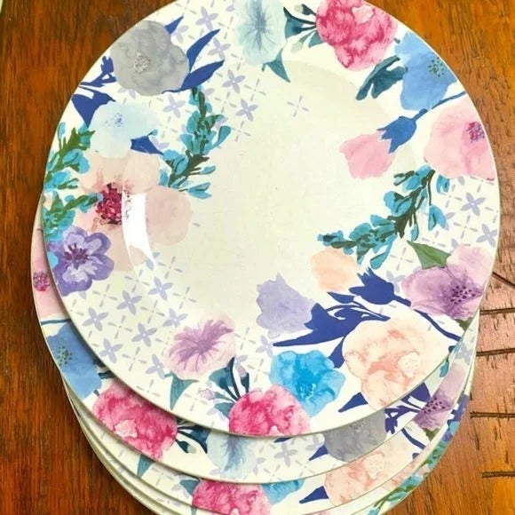 Anthropologie Floral Plates