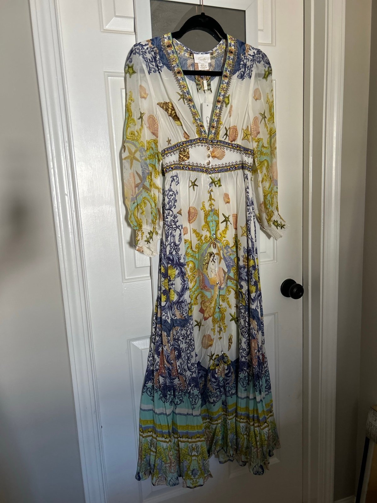 Camilla Star Of The Sea Silk Button Dress NWT (XXS: fits XS/S, read description)