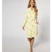 Bumblebella Jill Martin Womens L Dreamy Jersey Spa Robe Lemon Toss Yellow NWOT)
