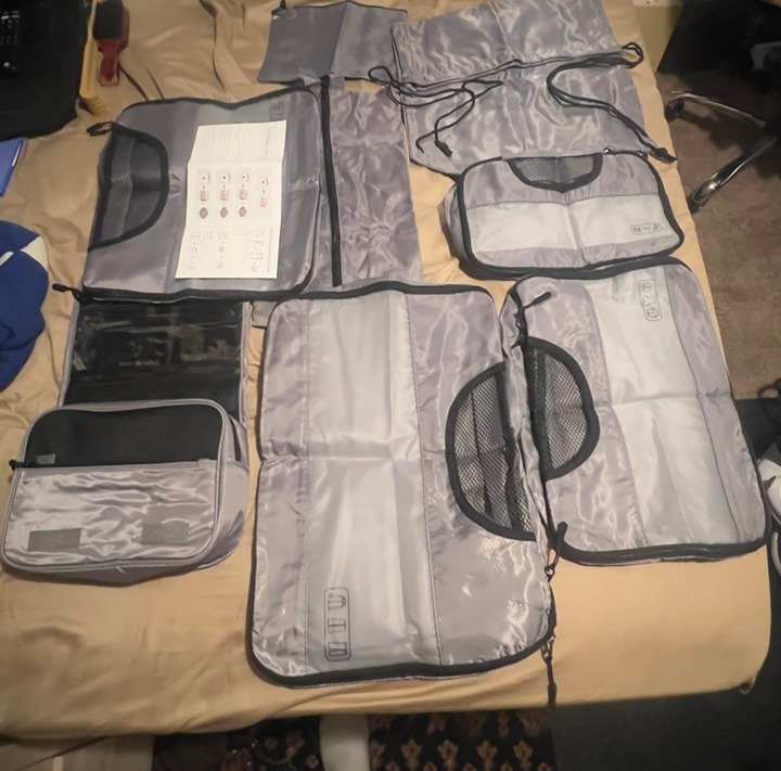 Veken 8 Set Packing Cubes for Suitcases, Travel Bag Organizers for Carry on Lugg