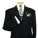 Men's Solid Black Dress Suit