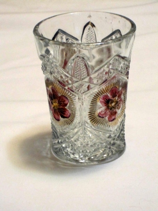 Vintage Leaded Glass Tumbler