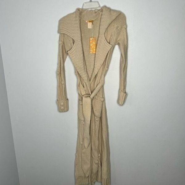 Tulle cream cardigan duster size XS