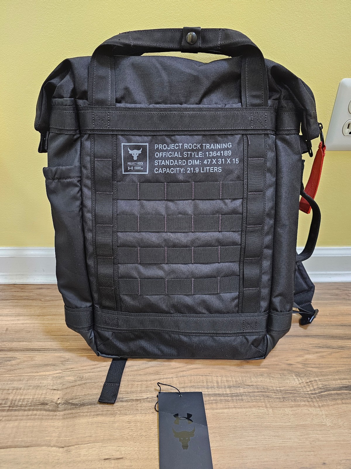 Under Armour Project Rock Box Duffle Backpack Black