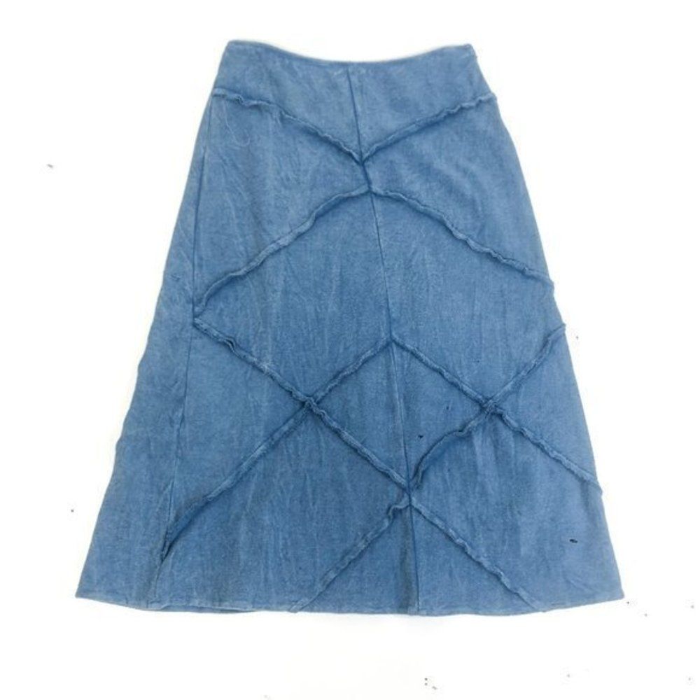 EarthBound Trading Co Cotton Knit Patchwork Maxi Skirt Sz XXL - Like New!