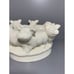 1987 Holland Mold CIrcle of Pigs Creamy White Ceramic Planter Farmhouse Decor
