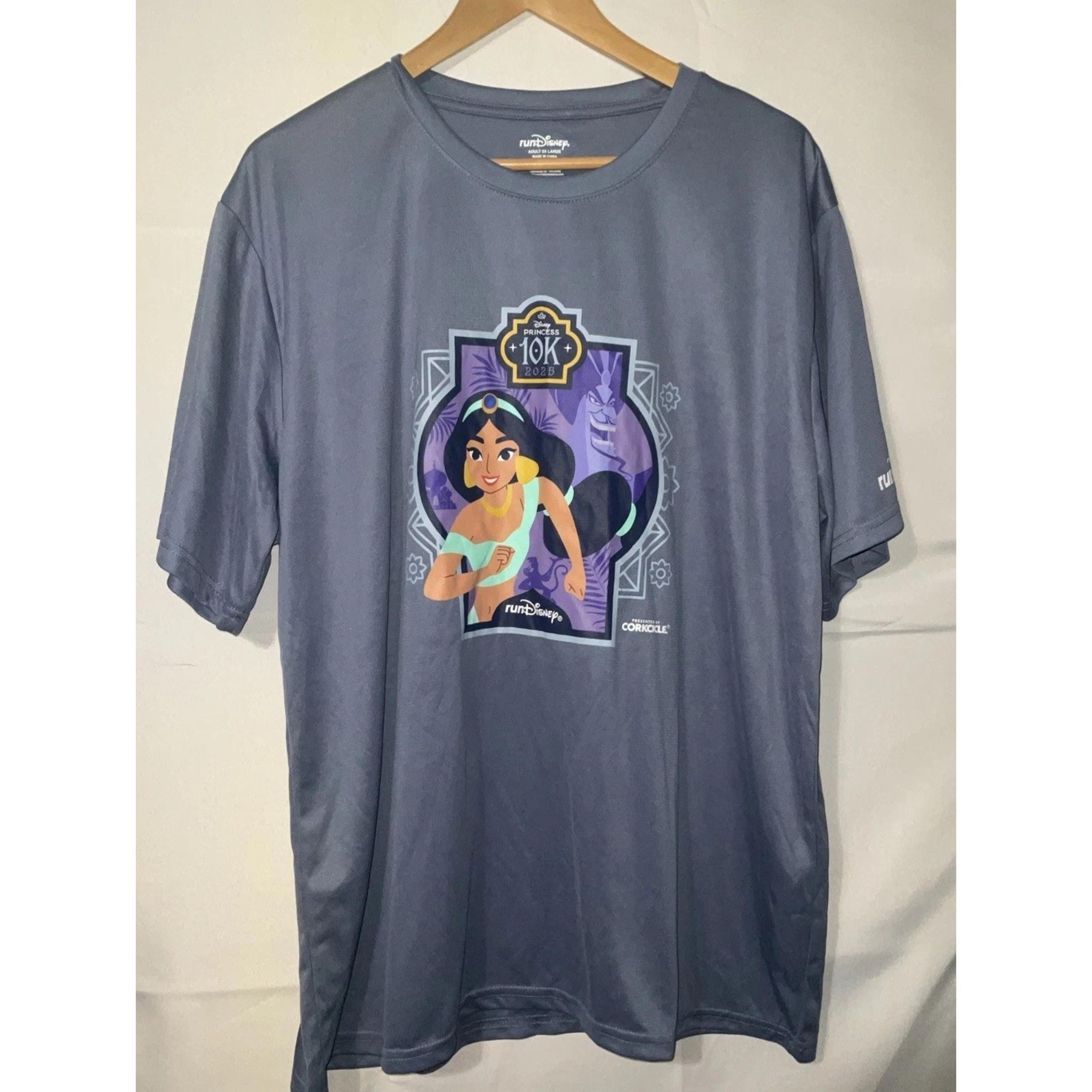 2025 RunDisney Half Marathon Weekend 10k Jasmine Adult Run Shirt 2x