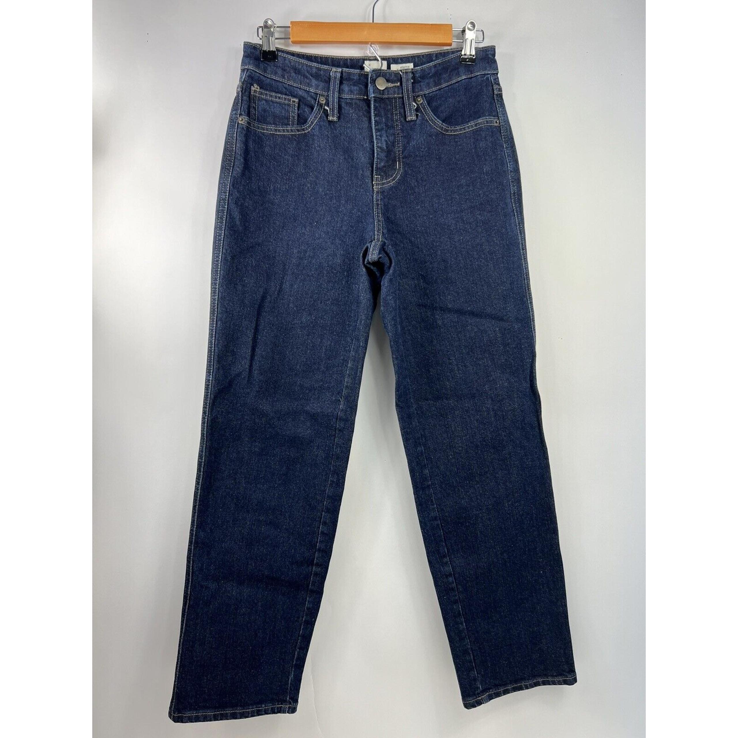 A New Day  Jeans Women's Size 2 Blue Wide Leg Rise Stretch Denim Cotton Blend