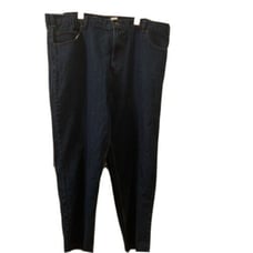 Harbor Bay Men's Big & Tall Rugged Loose Fit Blue Jeans w Pockets Size 48x34
