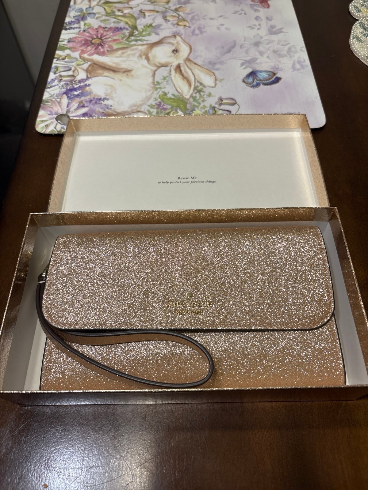 Kate Spade Glimmer Boxed Medium Flap Wristlet