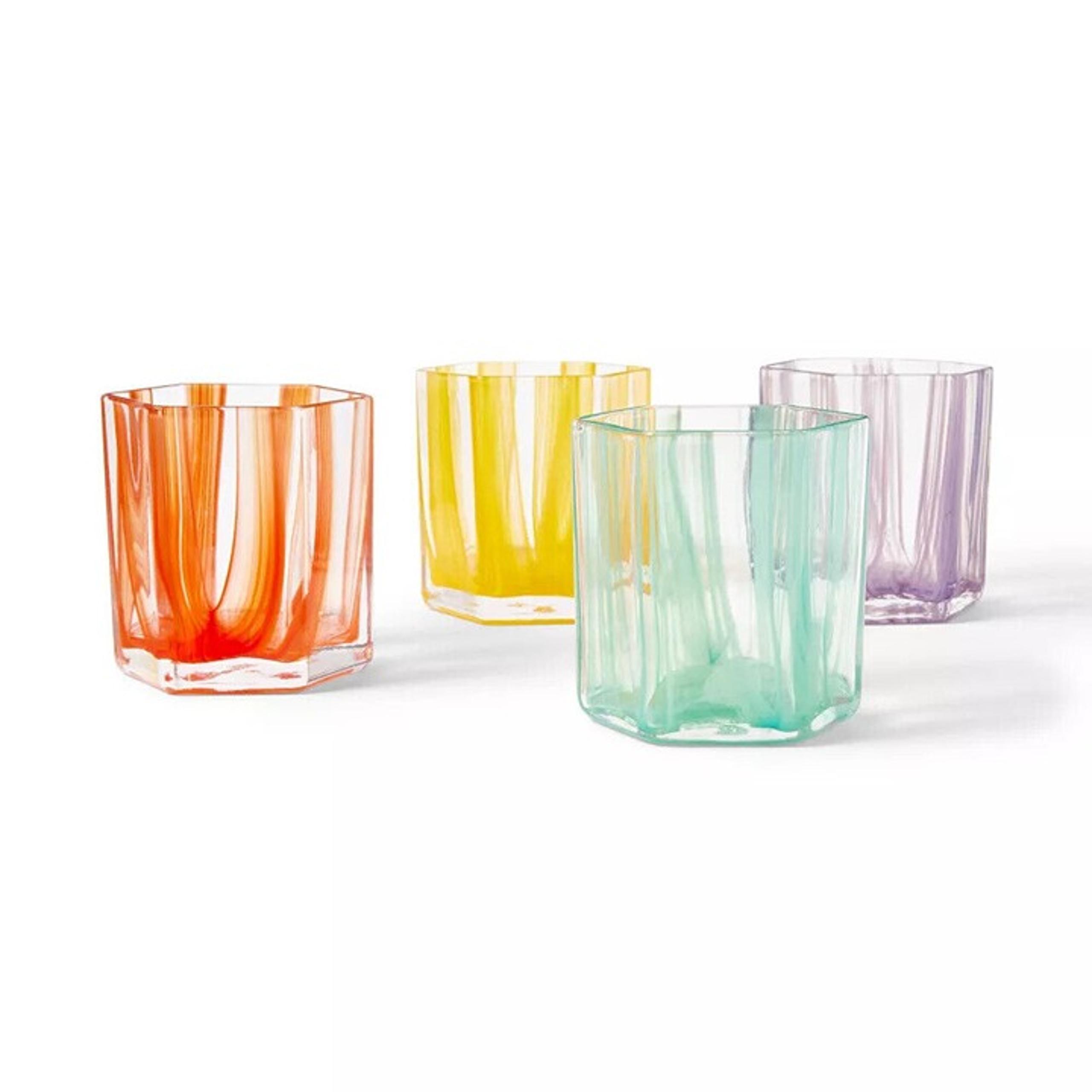 DVF Diane Von Furstenberg X Target 4pc Short Glass Drinkware Set Limited Edition