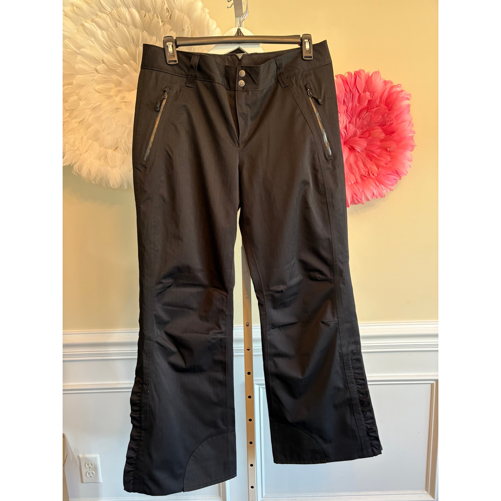 NWT ATHLETA BLACK TWIN TIP SKI PANTS SIZE 14