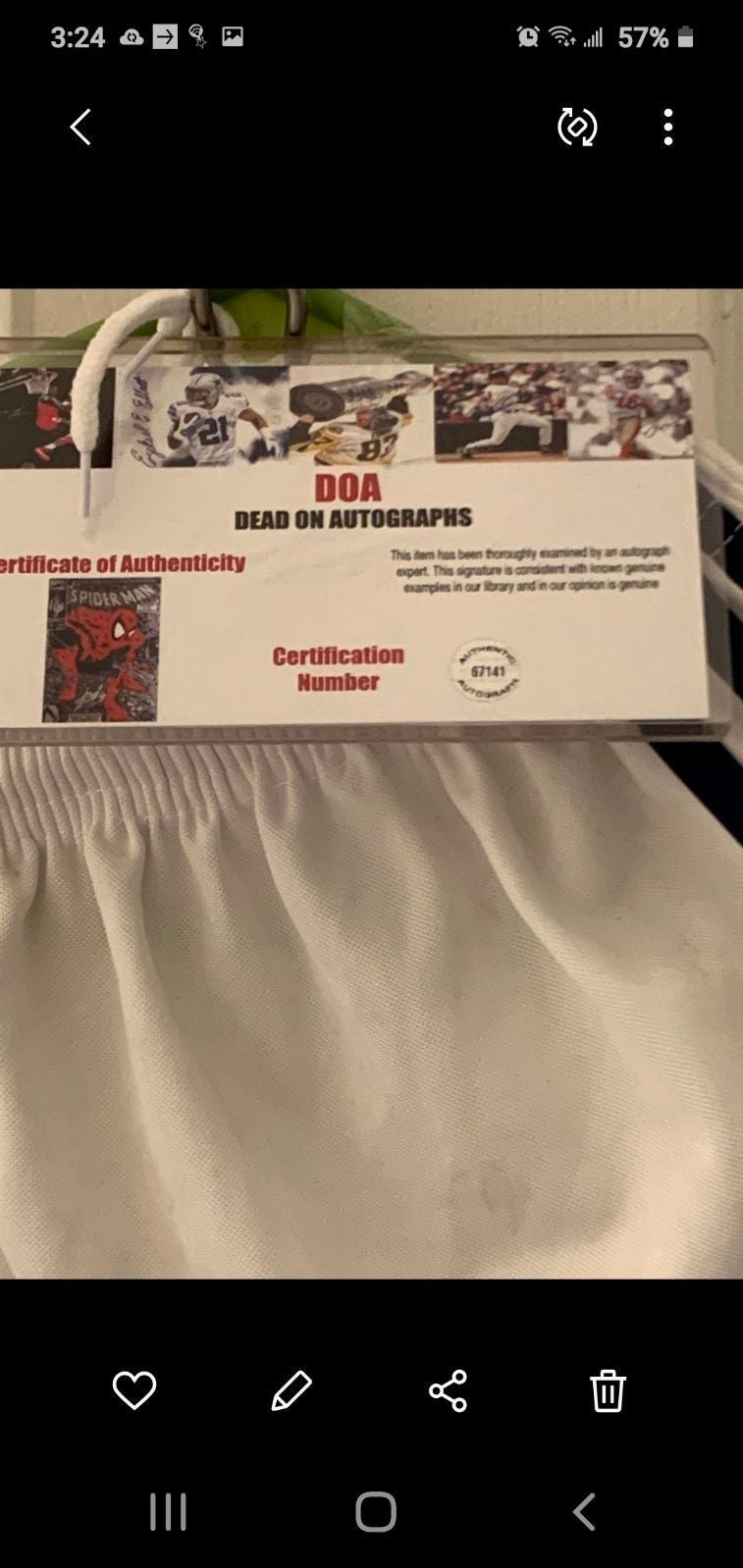 Signature authenticated Cristiano Ronald