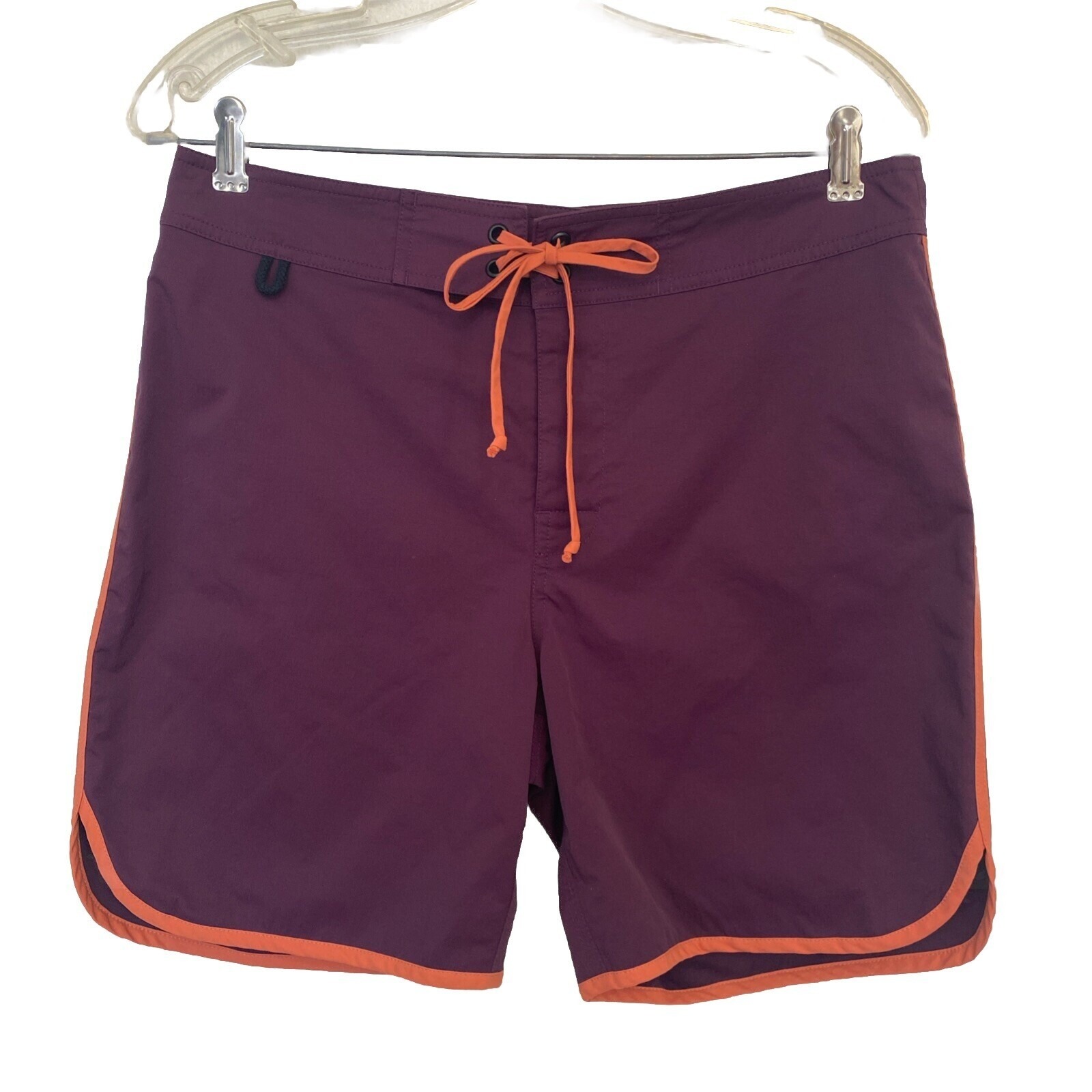 MARYSIA Shorts Board. Women's Medium. Burgundy Orange Trim Drawstring