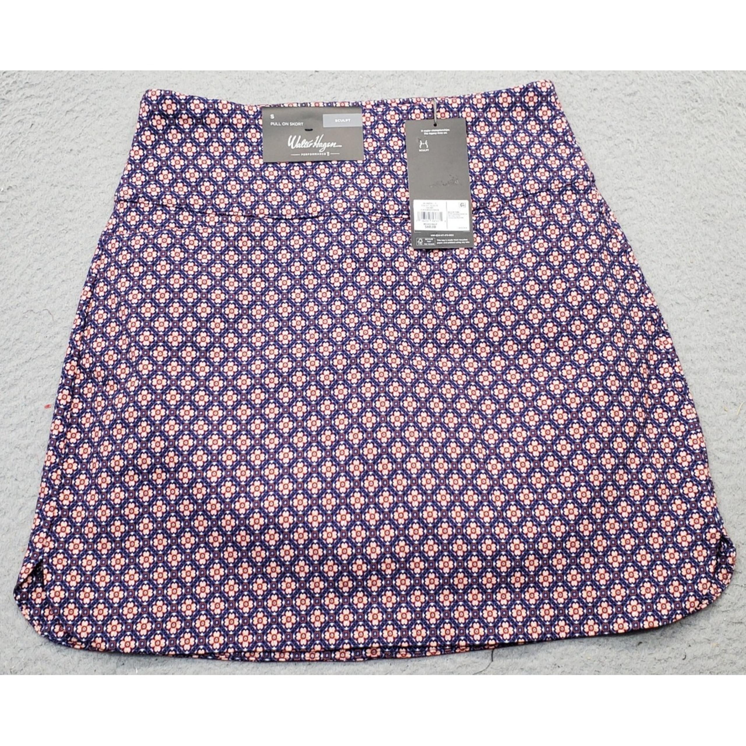 Walter Hagen Sculpt Golf Performance Skort Womens S Multi Floral Stretch Pull On