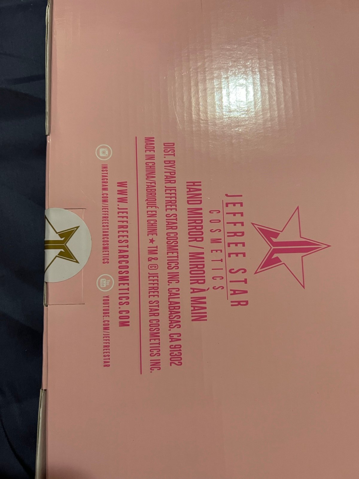 Jeffree Star Mirror White and gold sticker