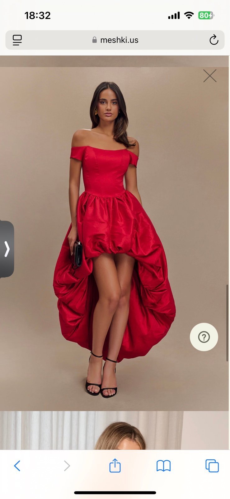 MESHKI - Amelia Bubble Maxi Dress - Ruby Red - NWT - Size Large