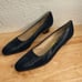 Salvatore Ferragamo Womens Navy Blue Pumps Pebbled Suede Leather Heels 8,5 AAA