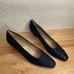 Salvatore Ferragamo Womens Navy Blue Pumps Pebbled Suede Leather Heels 8,5 AAA
