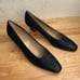 Salvatore Ferragamo Womens Navy Blue Pumps Pebbled Suede Leather Heels 8,5 AAA
