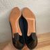 Salvatore Ferragamo Womens Navy Blue Pumps Pebbled Suede Leather Heels 8,5 AAA