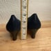 Salvatore Ferragamo Womens Navy Blue Pumps Pebbled Suede Leather Heels 8,5 AAA