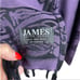 Peter James Pure New Wool Celtic Pattern Cape with Fringe Black and Purple
